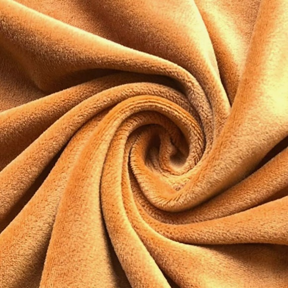 Orange velvet 2 piece dress and duster set - Picture 2 of 7